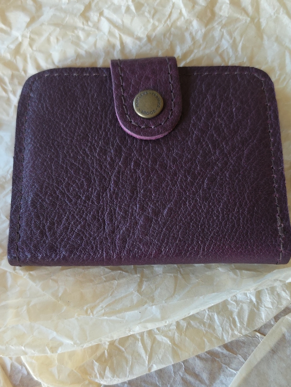 Portland Leather Goods Mini Bifold Wallet - Plum